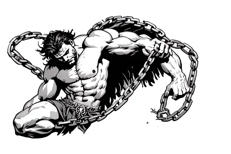 Samson Breaking Free From Chains