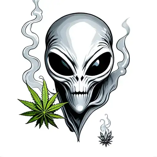 Alien Smoking Weed