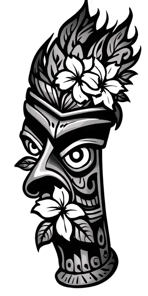 Tiki Flowers Torch Hang Loose