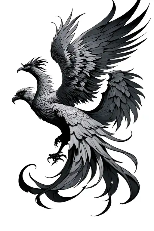 Backview Of A Phoenix Rising