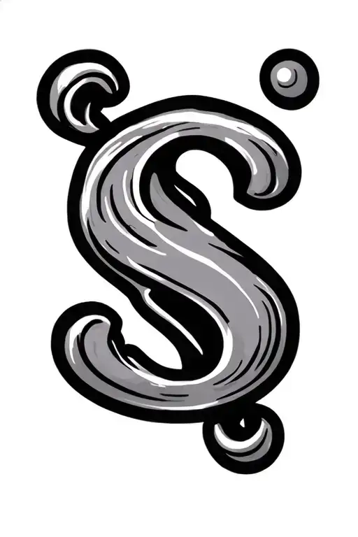 A Simplistic Letter S With 2 Dots On The Right Side Profile Traditional