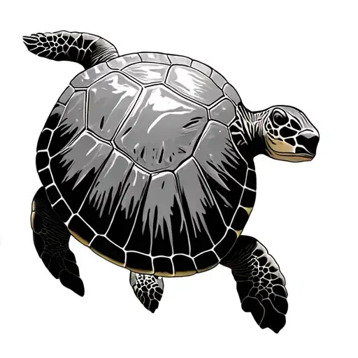 Sea Turtle Swimming Gracefully