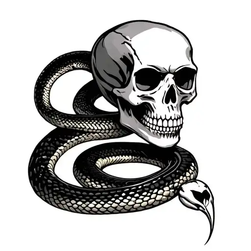 Skull And Snake