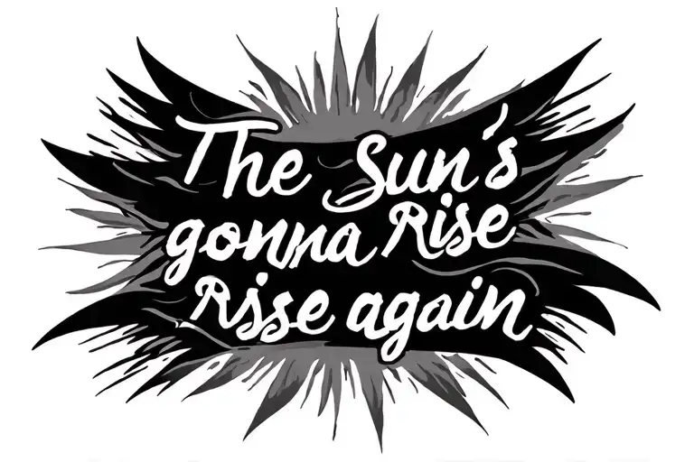The Sentence ' The Sun's Gonna Rise Again '