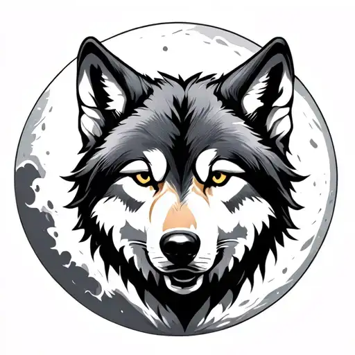 Wolf Half Moon Surrounded