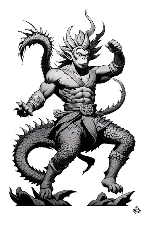 Monkey King Riding Dragon Ball Z