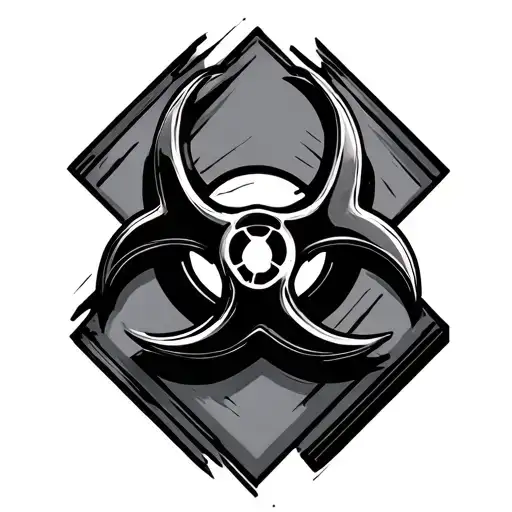 Biohazard In A Diamond Shape