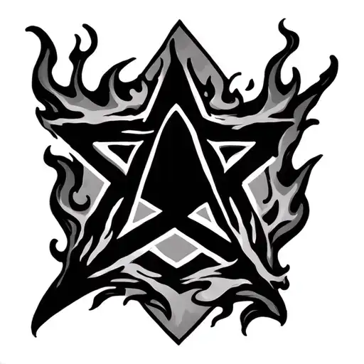Simple Pentagram Flames