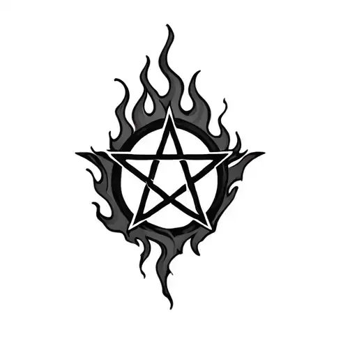 Simple Pentagram Flames
