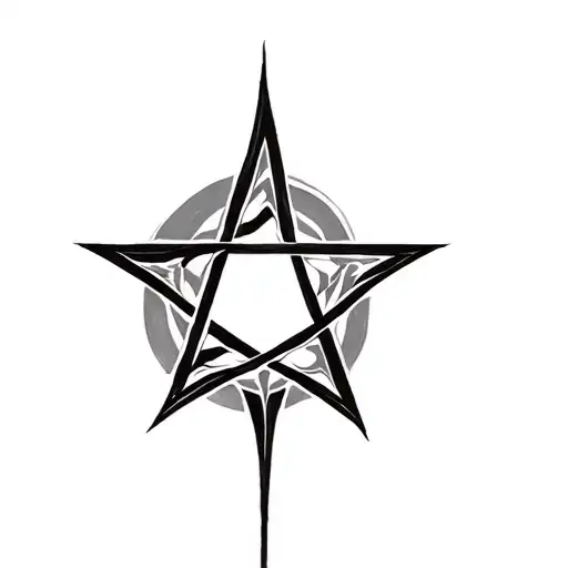 Simple Pentagram Tribal