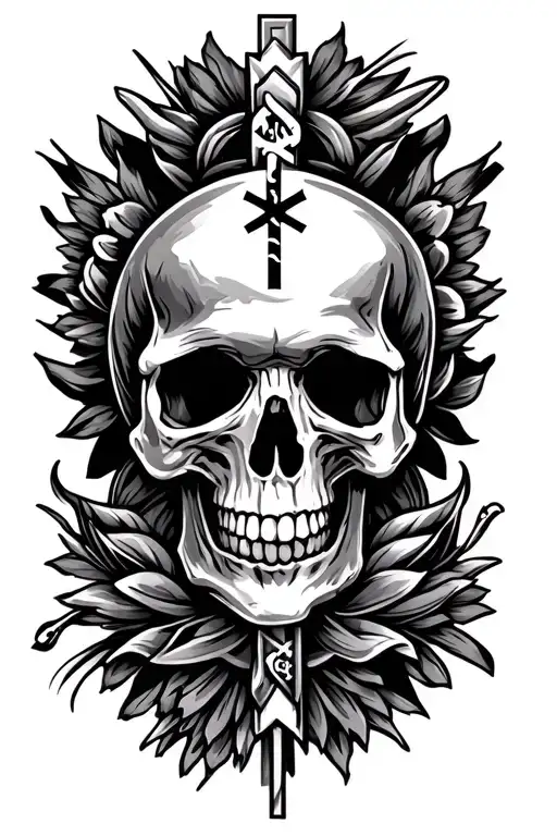 Emt Star Of Life Skull Surrounded