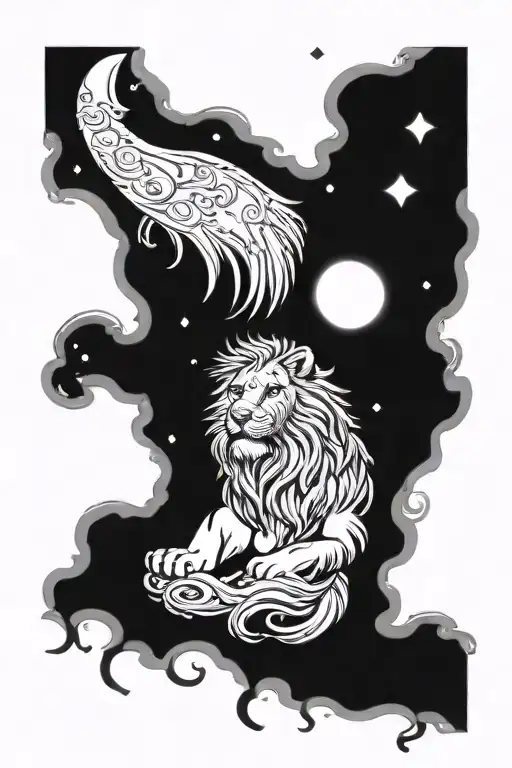 Leo And Moon Surrounded