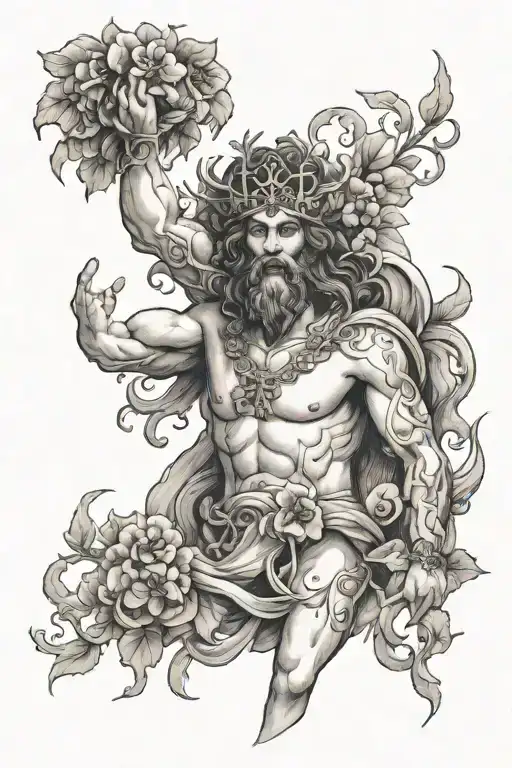 God Dionysus Whole Body