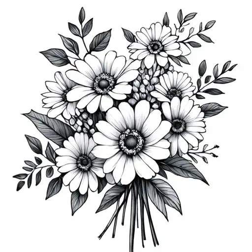 Birth Month Flower Bouquet January December And October