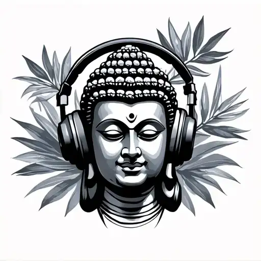 Ibiza Buddah With Headphones On