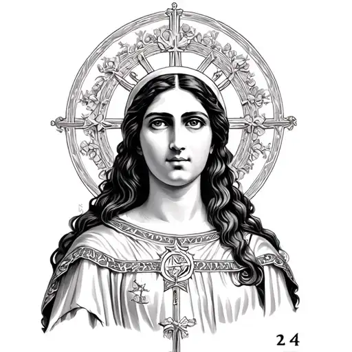 Saint Apollonia With Number 24