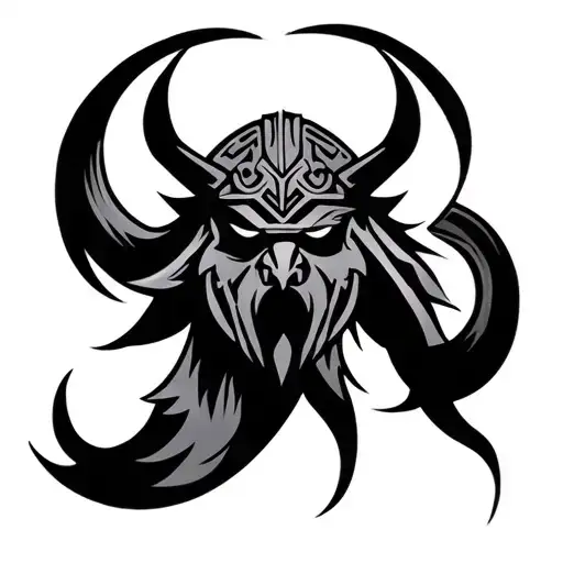 Viking Signs Japanese Style Tribal Arm