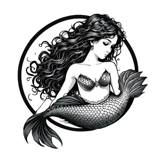 Warsaw Mermaid Tattoo On Hip