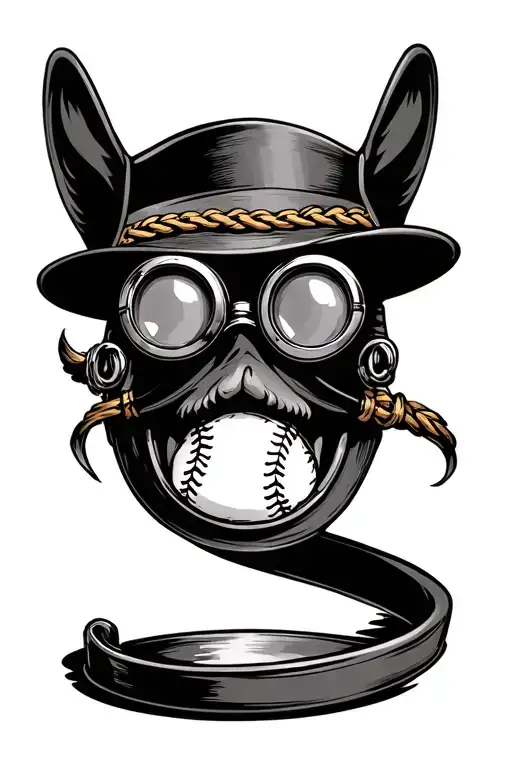 Top Hot Monocle With Baseball Stitch As Hat Band