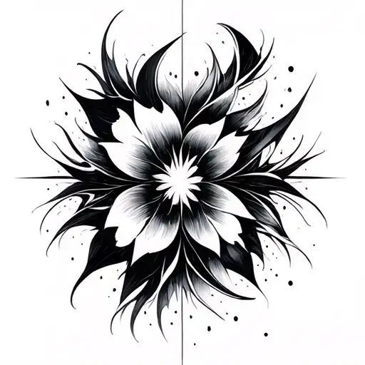 Blackwork Black Abstract Tattoo Design