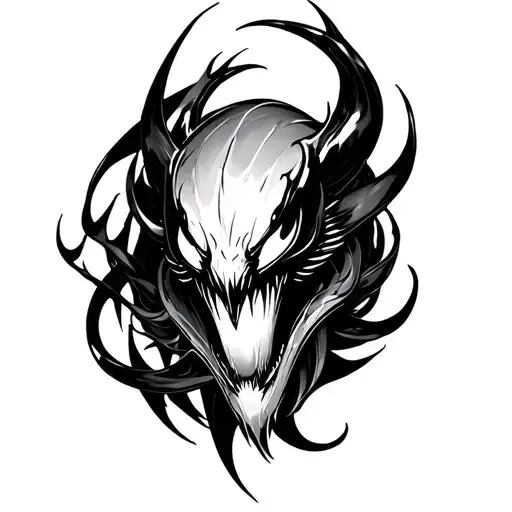 Blackwork Venom Abstract Tattoo Design