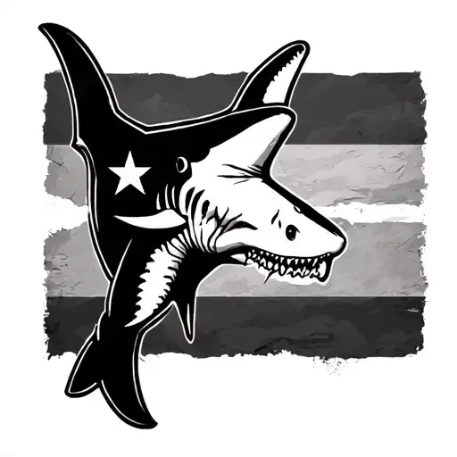 Hammeehead Shark Texas Flag