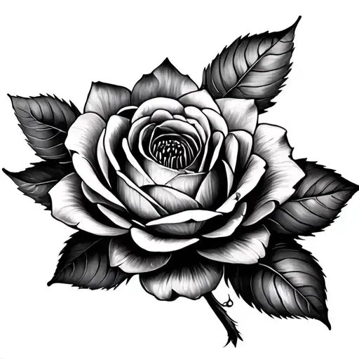 Rose And Water Lilly Flower