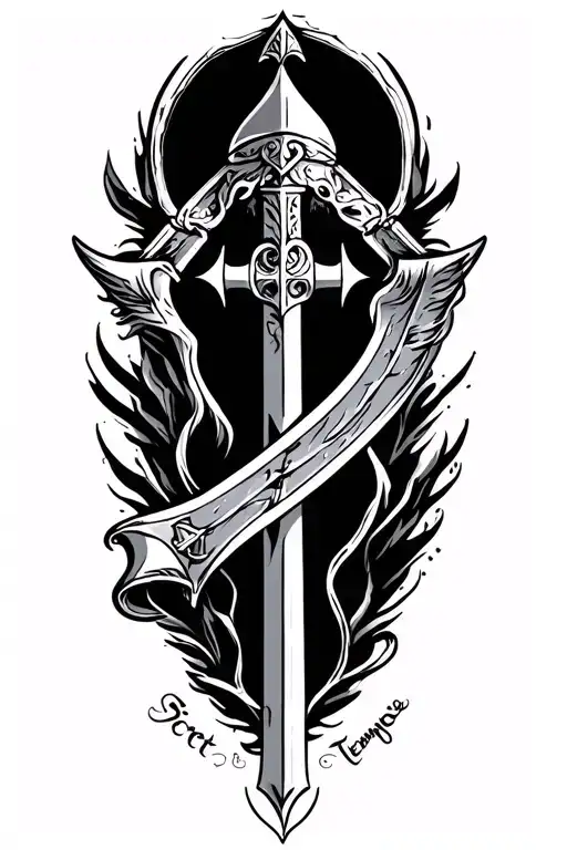 Secret Templar Imagery Tattoo Design Featuring