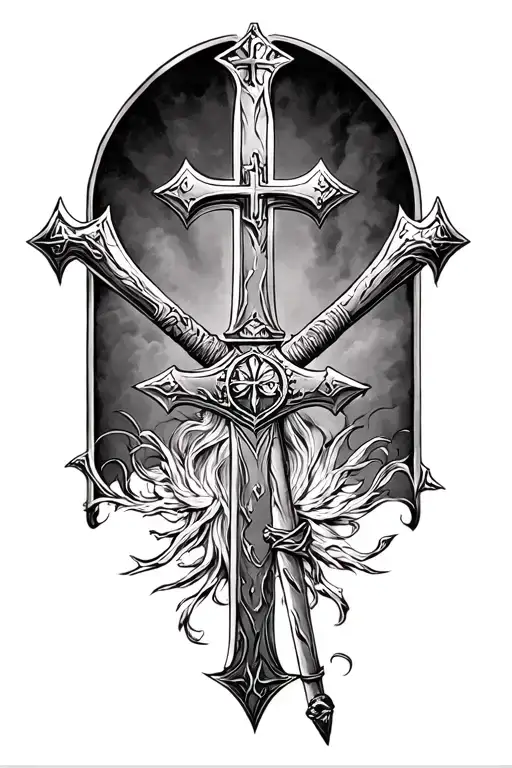 Secret Knights Templar Imagery Tattoo Design Featuring