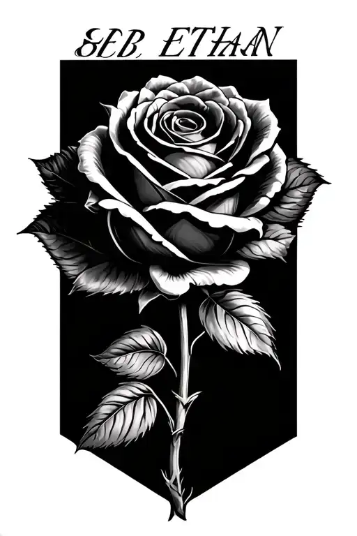 A Rose With The Name Ethan In It Needs To Be These Straight Down The Arm