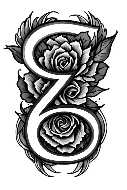 Masculine Ezra Name Tattoo Design