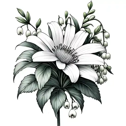 Aster And Lily Of Valley