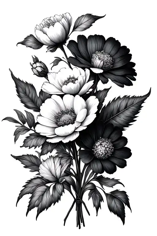 Birth Flower Bouquet October February April