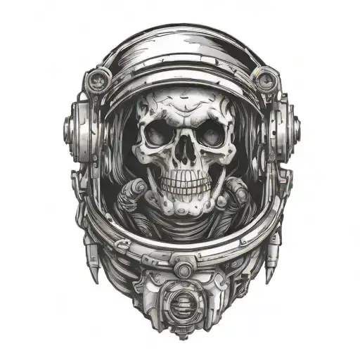 Skeleton Astronaut Face