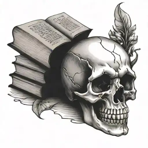 Skull And Book And Chile