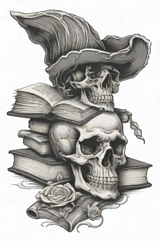Skull And Book