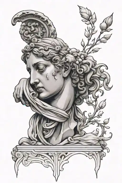 Greek Statute Crying