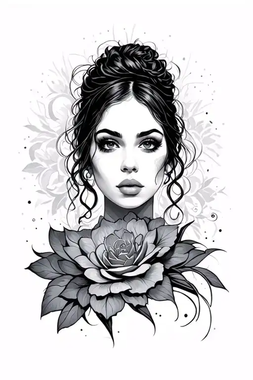 A Woman's Face Outline