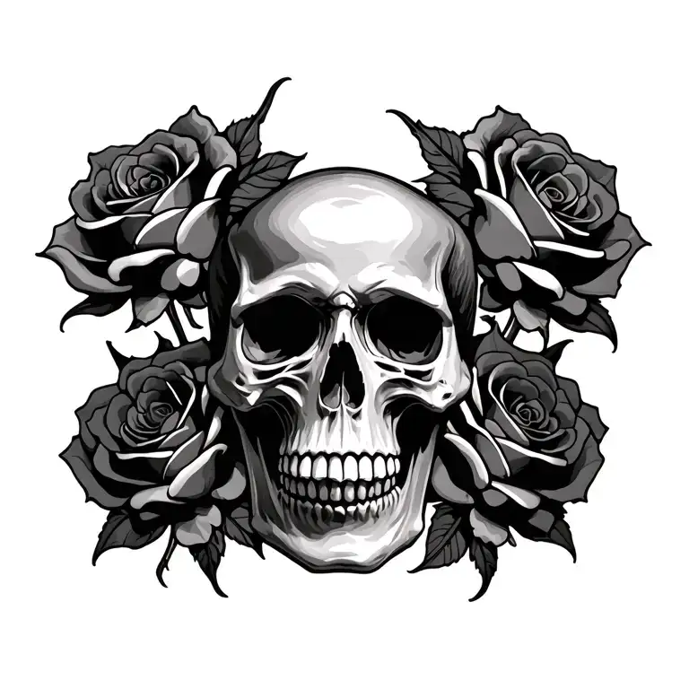 Skull And Roses