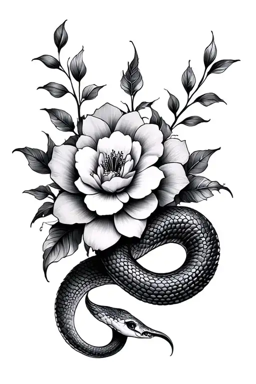Floral Snake Intertwined
