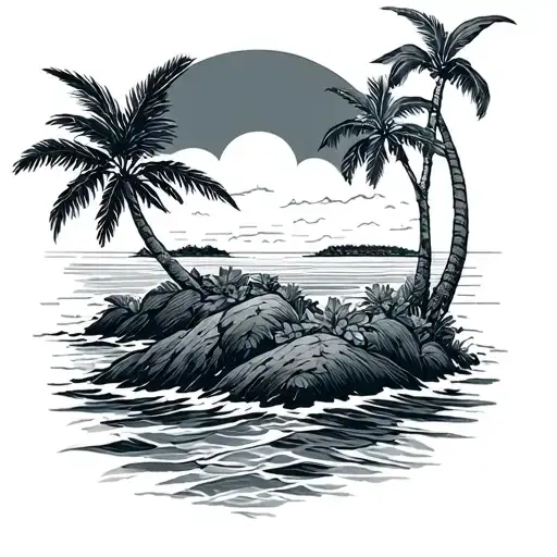 Hawaii Archipelago Outline Fineline