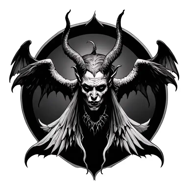 Gothic Fallen Angle Half Devil
