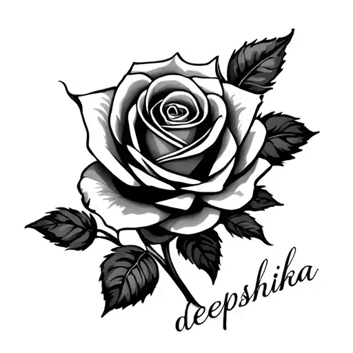 Deepshikha Name With Rose