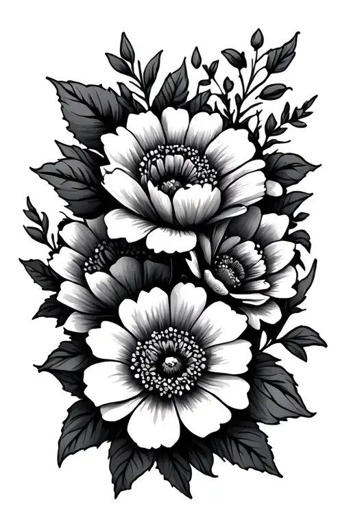 Adhd Tattoo With Flowers