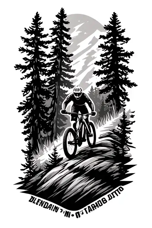 Downhill Mountain Biking Trail Winding