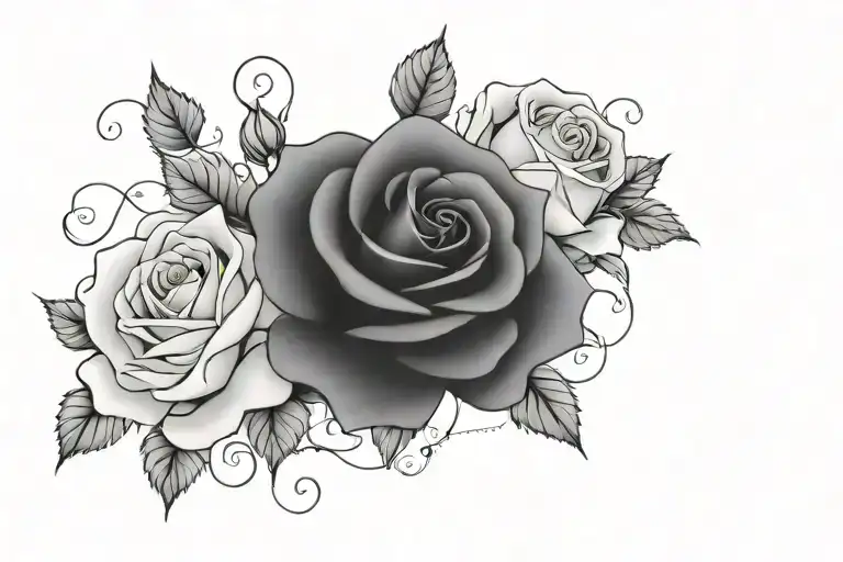 Name With Roses Dark For Cover