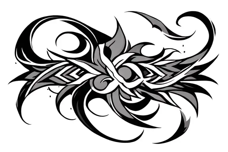 Tribal Style Slut Tattoo Design