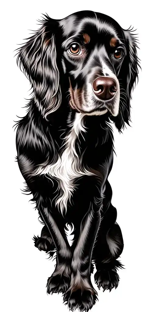 Cocker Spaniel Dog And Ford Mustang