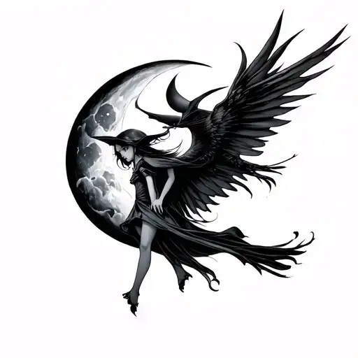 Flying Witch With Halfmoon