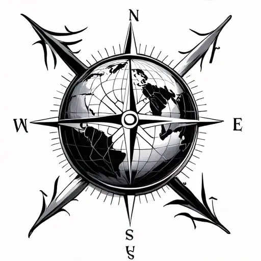 Compass Globe Love You